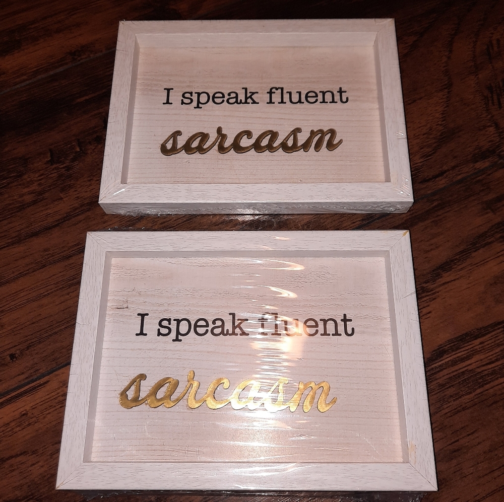 💲2pack Decor Wall Frame About Sarcasm